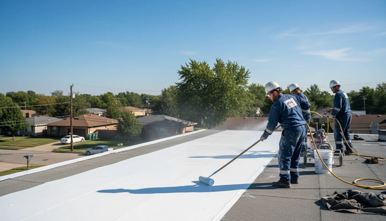 Commercial roof coating in Wadsworth, IL near me